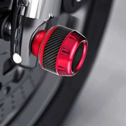 Universal Motorcycle Frame Slider Aluminium Alloy Front Fork Cup Falling Crush Protector Carbon Fibre for Motorbike Scooter