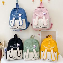 Children's backpack Korean cartoon cute kindergarten bunny backpack for boys and girls traveling fashion backpack