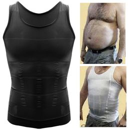 Waist Tummy Shaper Men Corset Body Slimming Running Vest Belly Girdle Shirt Black Shapewear Underwear Shirts S2XL 230425