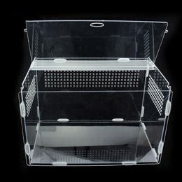 Terrariums Reptile Breeding Box Acrylic Spider Lizard Scorpion Acrylic Transparent Insect Breathable Terrarium