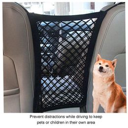 Dog Car Seat Covers Cover Protection Net Safety Storage Bag Pet Mesh Travel Isolation Back Barrier Perro Puppy Accessories