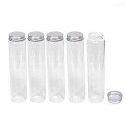 Storage Bottles Wholesale 6 Pieces 120ml 37 150mm Glass With Aluminium Caps Mini Tiny Jars Vials