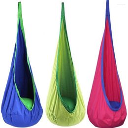 Camp Furniture Children's Hanging Chair Portable Parachute Cloth Swing Bed Indoor Courtyard Model With Inflatable Cushion