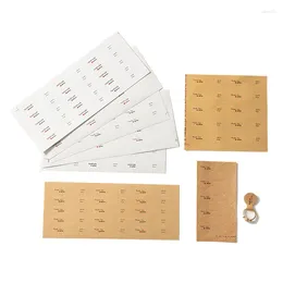 Jewellery Pouches 100pcs Self Adhesive White Kraft Blank Price Tag For DIY Necklace Ring Labels Sticker Packaging Display Making Findings