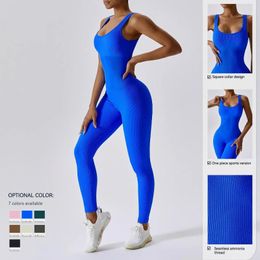 Active Sets 1 Pieces Seamless One Piece Yoga Suit Workout Clothes For Women Leggings Gym Set Dance Tight Fitting Jumpsuits Self-cultivation