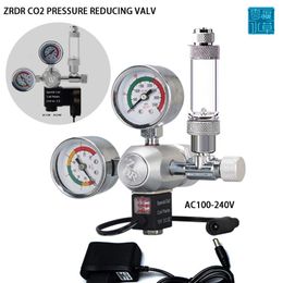 Equipment Aquarium CO2 regulator with solenoid valve bubble Metre finetuning valve control reaction system CO2 pressure reducing valve