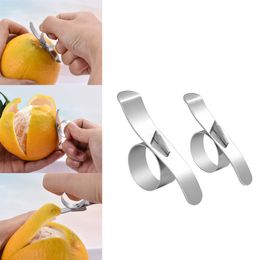 1Pcs Orange Peelers Easy Open Orange Peeler Stainless Steel Lemon Parer Citrus Fruit Skin Remover Slicer Peeling Kitchen Gadgets