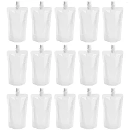 Hip Flasks 50 Pcs Flask Pouches Collapsible Travel Kettle Plastic Bags Sealable Containers Drinking Bottle Juices Drink