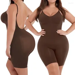 Women's Shapers 2PC Women Bodysuits Full Coverage Shapewear Thigh Slim Body Suit Low Back Shaper Backless Jumpsuit Seamless