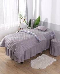 Bedding Sets 4pcs Beauty Salon Massage Spa Bed Linens Sheets Bedspread Pillowcase Duvet Cover Set9300794