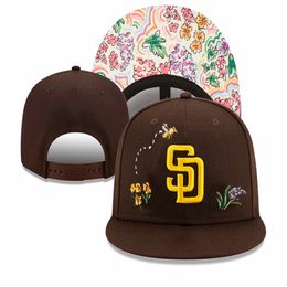 24 Styles Padreses- SD Letter Baseball Caps Spring Casual Fashion Casquette Bone Cotton Hat for Men Women Apparel Wholesale Snapbac 786