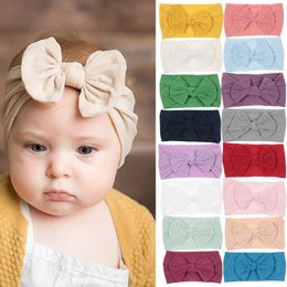 Super Stretchy Soft Knot Headbands with Hair Bows Head Wrap Hair Accessories For Newborn Baby Girls Infant Toddlers