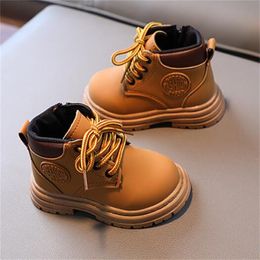Fashion Kids Martin Boots Leather Children Boots Waterproof Girls Boys Toddler Shoes Spring Autumn Child Chelsea Boot