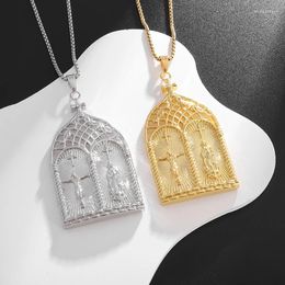 Pendant Necklaces Religious Faith Virgin Mary Jesus Cross For Men And Women Classic Creative Amulet Gifts