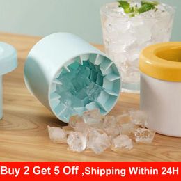 Baking Moulds Ice Bucket Cup Mold Cube Tray Food Grade Quickly Freeze Silicone Maker Creative Design