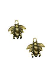 DIY Handmade Jewelry: 109 Antique Bronze Plated Zinc Alloy Bumblebee and Honey Bee bee charm - 2-116mm