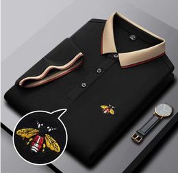 Camisa polo de manga curta masculina stritching designer polo vestido de negócios roupas de luxo camisa polos camisetas