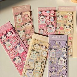 Gift Wrap Cartoon Summer Dog Star Laser Blingbling Sticker DIY Idol Card Scrapbook Material Deco Stationery Stickers Kawaii Art Supplies