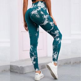 Women's Leggings Tie Dye Women Shorts Fitness Seamless Push Up Yoga Pants Workout Clothes Gym Sportswear Jogging Sport Outfit For Woman