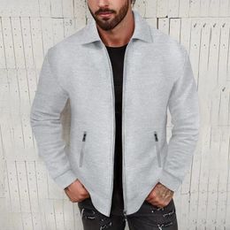 Men's Jackets Long Sleeve Zipper Jacket High Street Casual Thin Coat