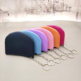 Mini Zipper Key Wallet Coin Purse Real Leather Short Purses Card Holders Women Key bags Genuine Leather Holder Zipper Wallet Pouch Bag Purse