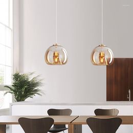 Pendant Lamps Modern Chandeliers Living Room Nordic Design Creative Lighting Stairs Glass Minimalist Lampara Aesthetic Decor