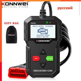 New 2023 OBD Diagnostic Tool KONNWEI KW590 Car Code Reader automotive OBD2 Scanner Support Multi-Brands Cars languages Free Shipping