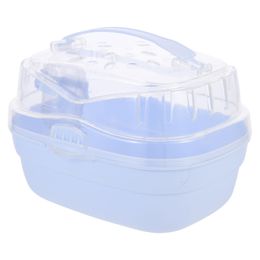 Cages Hamster Small Cage Plastic Hamster Carrier Breathable Small Pets Box Portable Hamster Box