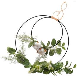 Decorative Flowers Household Simulation Plant Hanging Ornament Artificial Wreath Pendant Unique Leaves Ring Decor