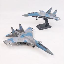 Aircraft Modle Scale 1/100 Fighter Model China SU-35 Military Aircraft Replica Aviation World War Plane Collectible Miniature Toy for Boy 230426