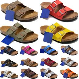 Sandals birks Arizona Slides Men Women Slippers Birko-Flor Nubuck Leather Suede Clogs Mocha Black White Grey Brown Beach Shoes Outdoor Motion current 50ess