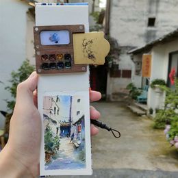 Painting Pens Mini Cotton Watercolour Sketchbook 300g20 Sheets of Handmade Book Travel Portable Paper Art Supplies 230425