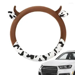 Steering Wheel Covers Car Cover Cow Horn Sweat Absorption Accessories For SUVs Cars RVs Trucks