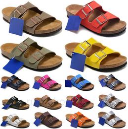 Sandals birks Arizona Slides Men Women Slippers Birko-Flor Nubuck Leather Suede Clogs Mocha Black White Grey Brown Navy Beach Shoes Outdoor Motion current 88ess