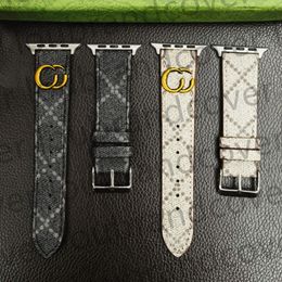 G Designer Watch Band Smart Straps for apple watch band ultra 38mm 44mm 45mm iwatch band series 8 9 4 5 6 7 Strap Leather Bracelet Metal Letter ap watchband