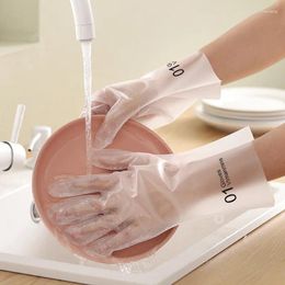 Disposable Gloves Household Cleaning Vegetable Washing Waterproof Durable RubbeR And Hand StickerS Women's Anti-skid Thin