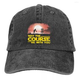 Berets Disc Golf Baskets Throw Sport Multicolor Hat Peaked Women's Cap Premium May The Course Be With You Personalised Visor Protection