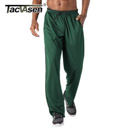 Men's Pants TACVASEN Breathable Mesh Sportswear Pants Men's Casual Trousers Elastic Waist Running Joggers Hiking Mountain Loose Fit Pants 230425