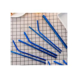Drinking Straws Mticolors 8X215Mm Reusable Sts Juice Party Bar Accessories Stainless Steel St Straight Bent Dh02232 Drop Delivery Ho Dhk61