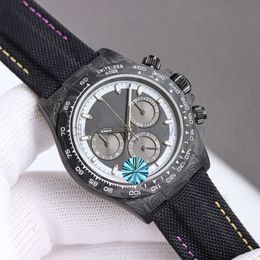 reloj Rolesx Orologi da uomo Struttura in carbonio Movimento meccanico automatico importato Orologio da polso Orologi da polso in zaffiro Cinturino in tela da 40 mm