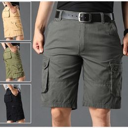 Men's Shorts Men Summer Cargo Shorts Military Tactical Outdoor Multi-Pocket Joggers Shorts Men Casual Cotton Loose Work Pants Men 230426