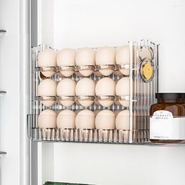 Storage Bottles Egg Box Space-saving Tray Lightweight Anti-drop Useful Flip-Type Refrigerator Organizer