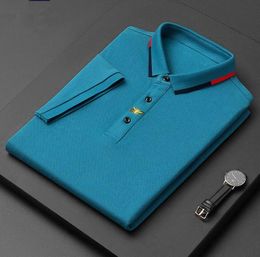 Mens Polo Shirt Luxury Print Golf Polos Brand Designer T Shirt Slim Fit Breathable Solid Colour Short Sleeve Tops
