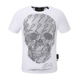 PLEIN BEAR T SHIRT Mens Designer Tshirts Brand Clothing Rhinestone PP Skulls Men T-SHIRT ROUND NECK SS SKULL AND PLEIN WITH CRYSTALS Hip Hop Tshirt Top Tees 161307