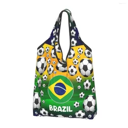 Shopping Bags Recycling Football Bag Women Tote Portable Soccer Balls Sport Groceries Shopper