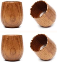 Retro Handmade Natural Wooden Cup Traditional Chinese Style Green Tea Cup