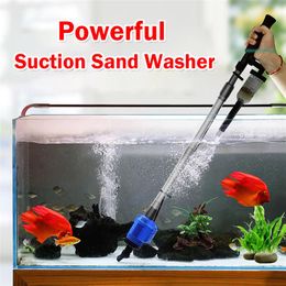 Tools 3 In 1 Aquarium Suction Sand Washer Electric Syphon Operated Fish Tank Cleaner Vacuum Gravel Syphon Philtre Water Changer Tool