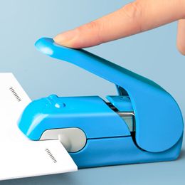 Staplers 1PC Stapleless Book Paper Stapling Mini Portable No School Office 230425