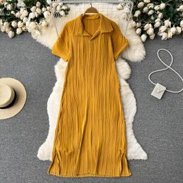 Dress Summer 2022 New Loose French Retro Polo Short Sleeve Aline Dress woman dress