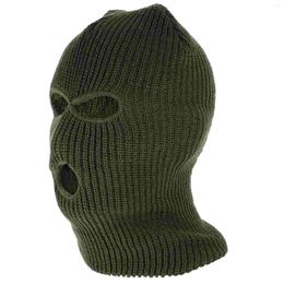 Bandanas Knit Full Face Mask Outdoor Sports 3-hole Cover Ski Beanie Knitting Knitted Hat
